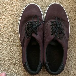Plum and Black Vans Skate Shoes